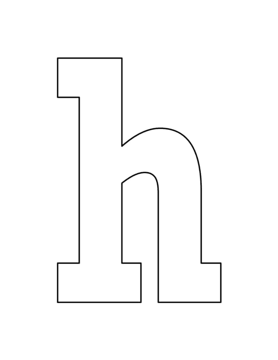 Lowercase Letter H Tracing Shape Pdf Free Vectors